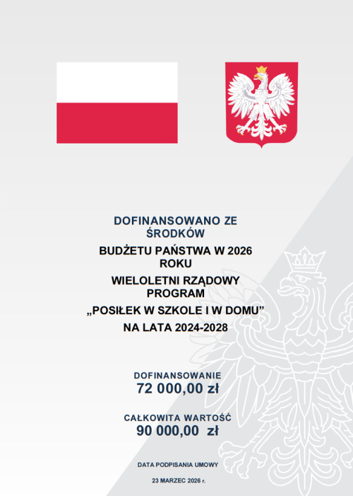 POSIŁEK W SZKOLE I W DOMU - plakat