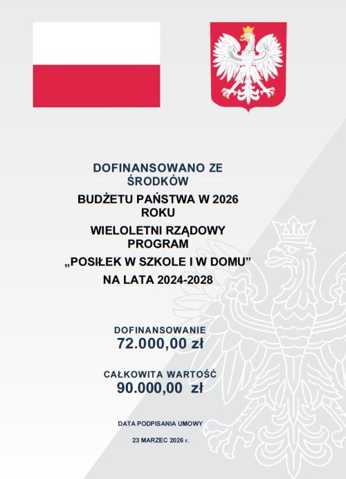 „POSIŁEK W SZKOLE I W DOMU”
